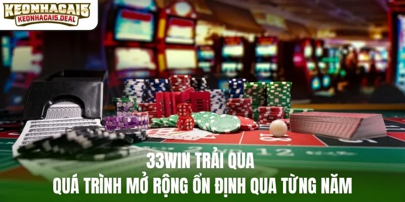 33Win trải qua quá trình mở rộng ổn định qua từng năm